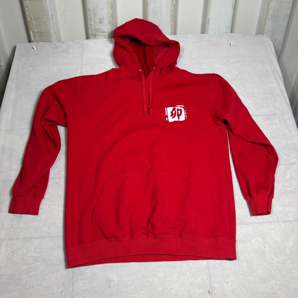 Microfree Mens Hoodie Red Fleece New Year Graphic‎ Print Comfort Classic 3XL